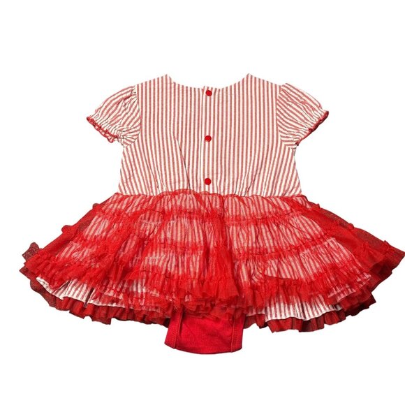 Disney Parks Minnie Mouse 12‑18M Red White Striped Ruffle Tutu Dress Girls - Picture 10 of 10
